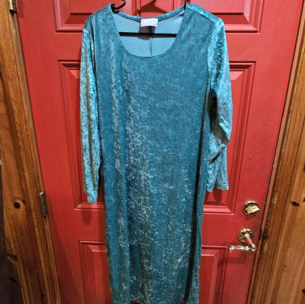 Teal Long Sleeve Dress